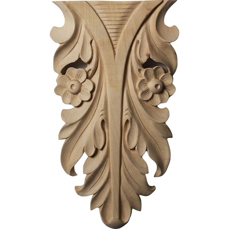 Ekena Millwork 5 1/8"W x 9"H x 1"D, Medium Dover Drop, Rubberwood ONL05X09X01DRRW